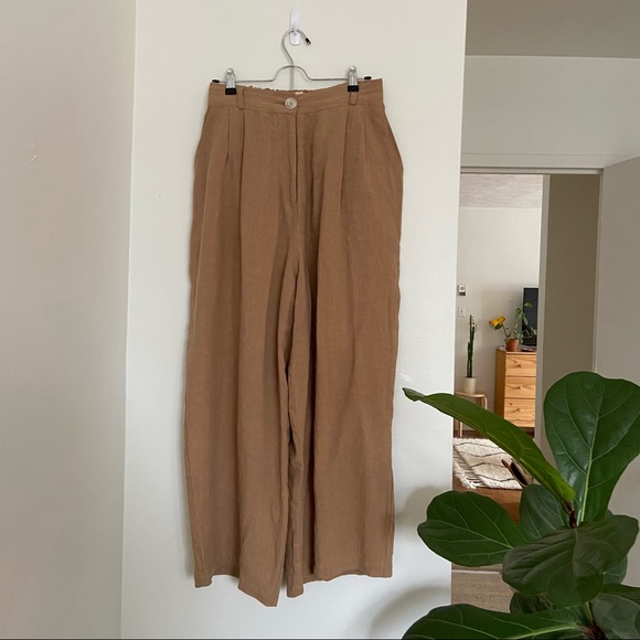SOLD ON IG Boheme Goods Linen Trouser Tan - Picture 5 of 7